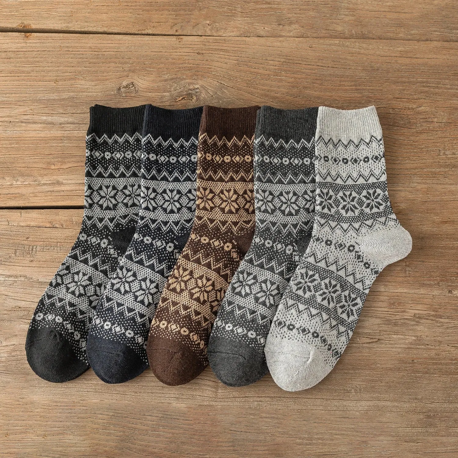 5 Pairs Thick Winter Socks for Men and Women