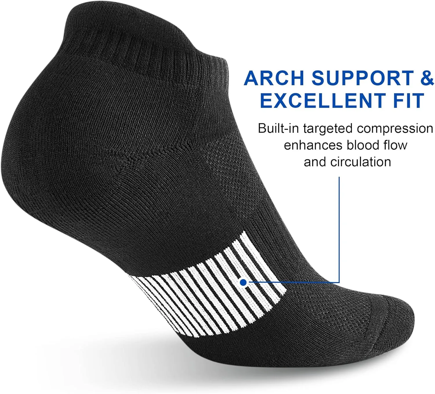 Ankle Socks Womens Athletic Running Comfort Cushioned 3/5/6Pairs