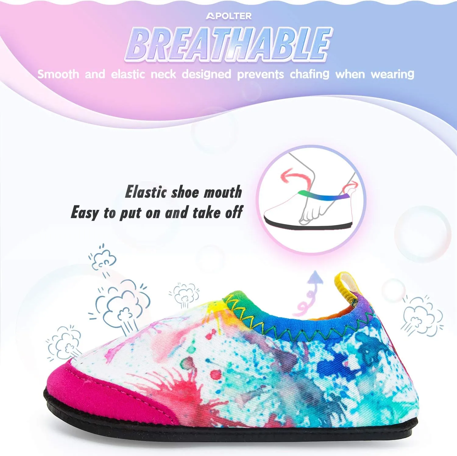 Baby Boys and Girls Swim Water Shoes Barefoot Aqua Socks Non-Slip for Beach Pool Toddler Kids