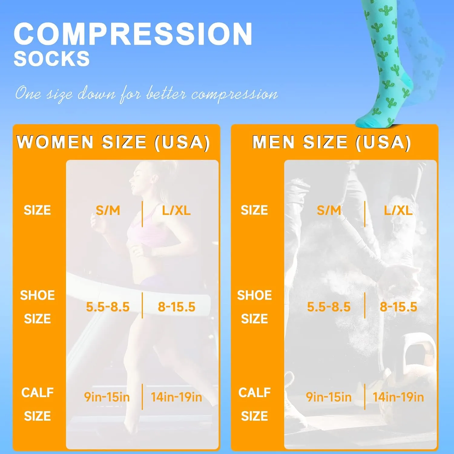 bropite Compression Socks for Women & Men-6 Pairs 20-30mmhg Support Running Nurse Travel Compression Socks