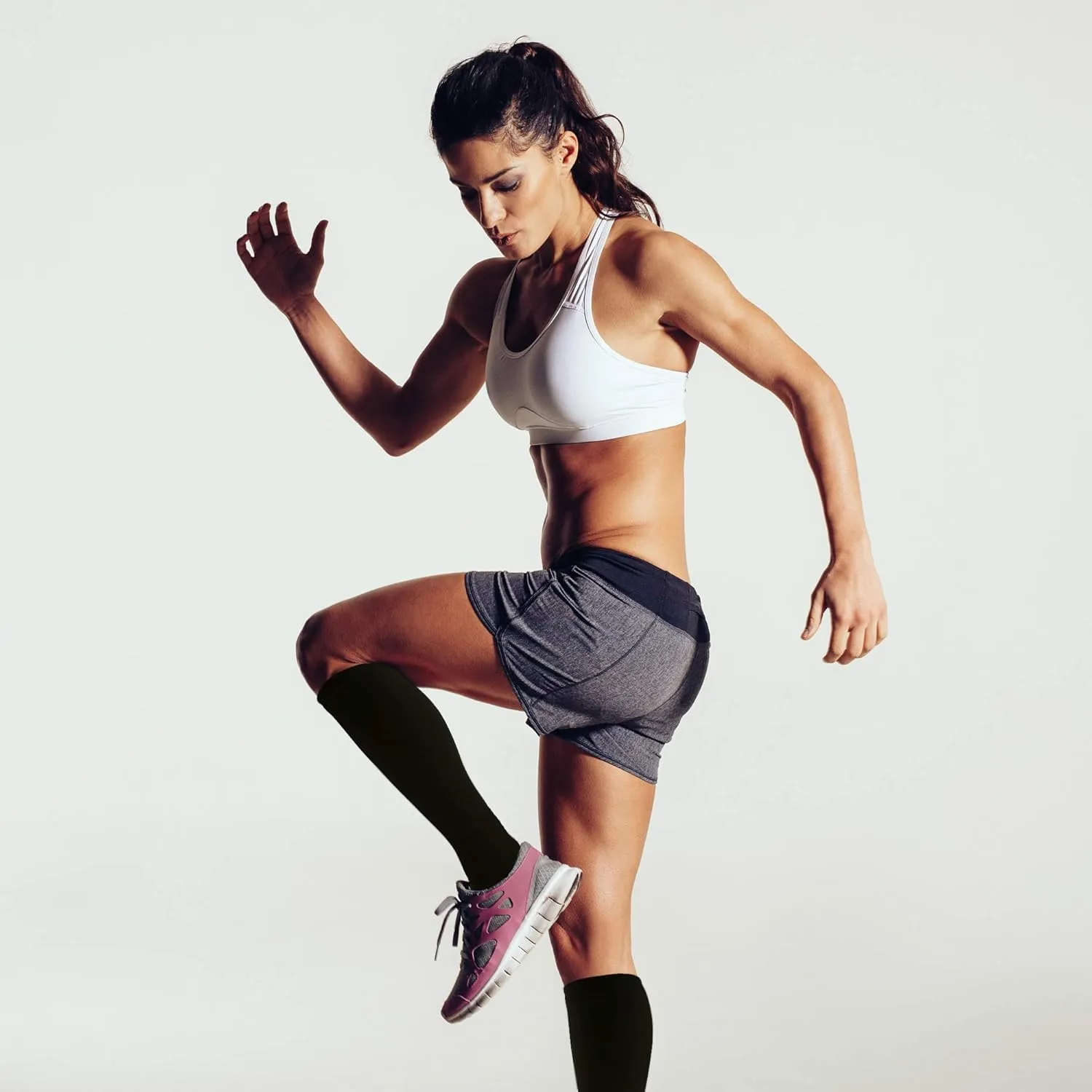 Compression Socks for Men & Women - Anti DVT Varicose Vein Stockings - Running - Shin Splints Calf Support - Flight Travel
