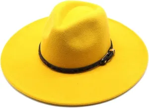 DHAEY and Winter Woolen Jazz Top Hat Men and Women's Peach Top Chain Top Hat 9.5cm Large Brim Felt Hat Luopan Caps & Hats (Color : Rose Red, Size : 56-58cm)