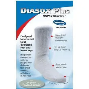DiaSox Plus White, Large