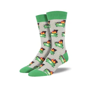 Dumpster Fire Crew Socks - Unisex