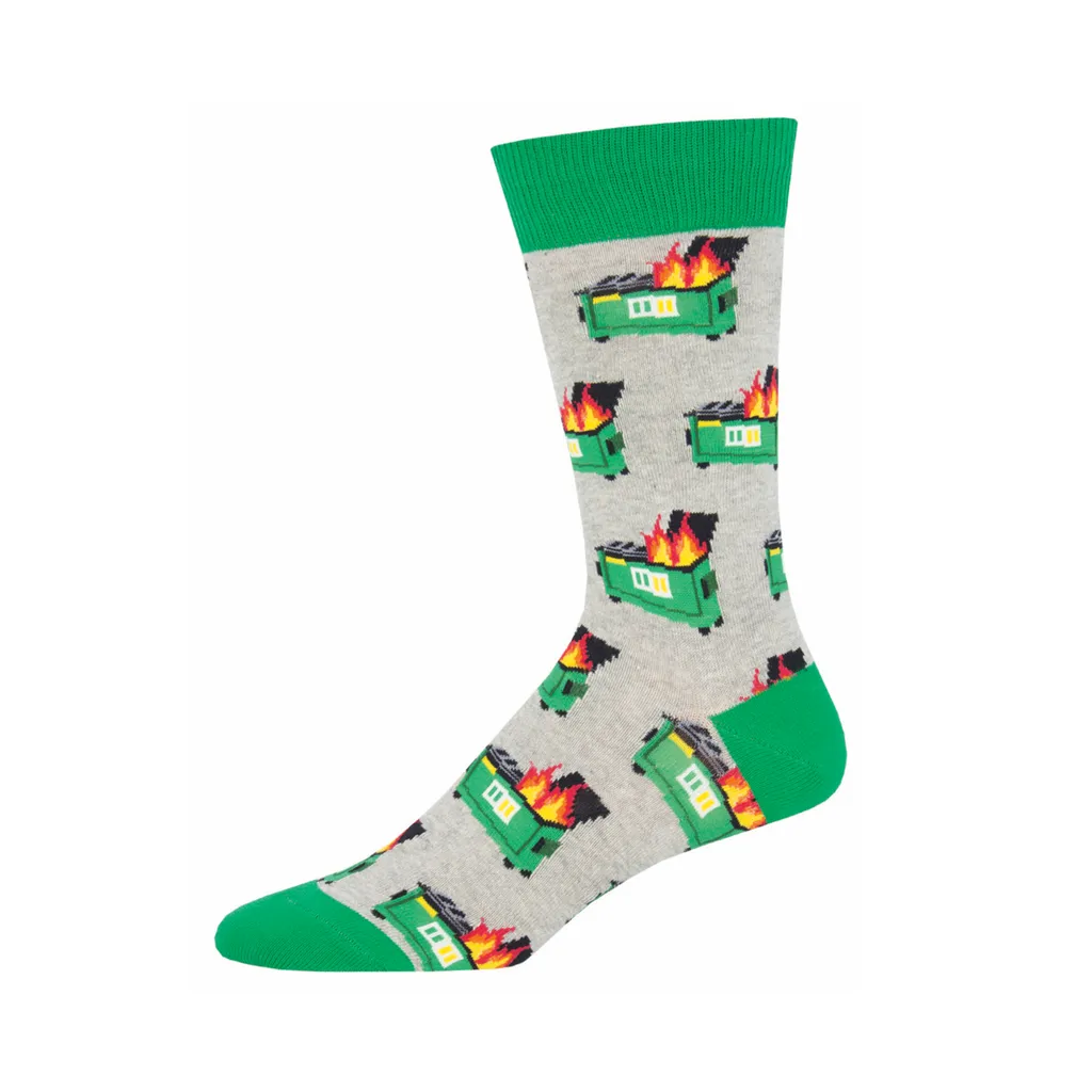 Dumpster Fire Crew Socks - Unisex