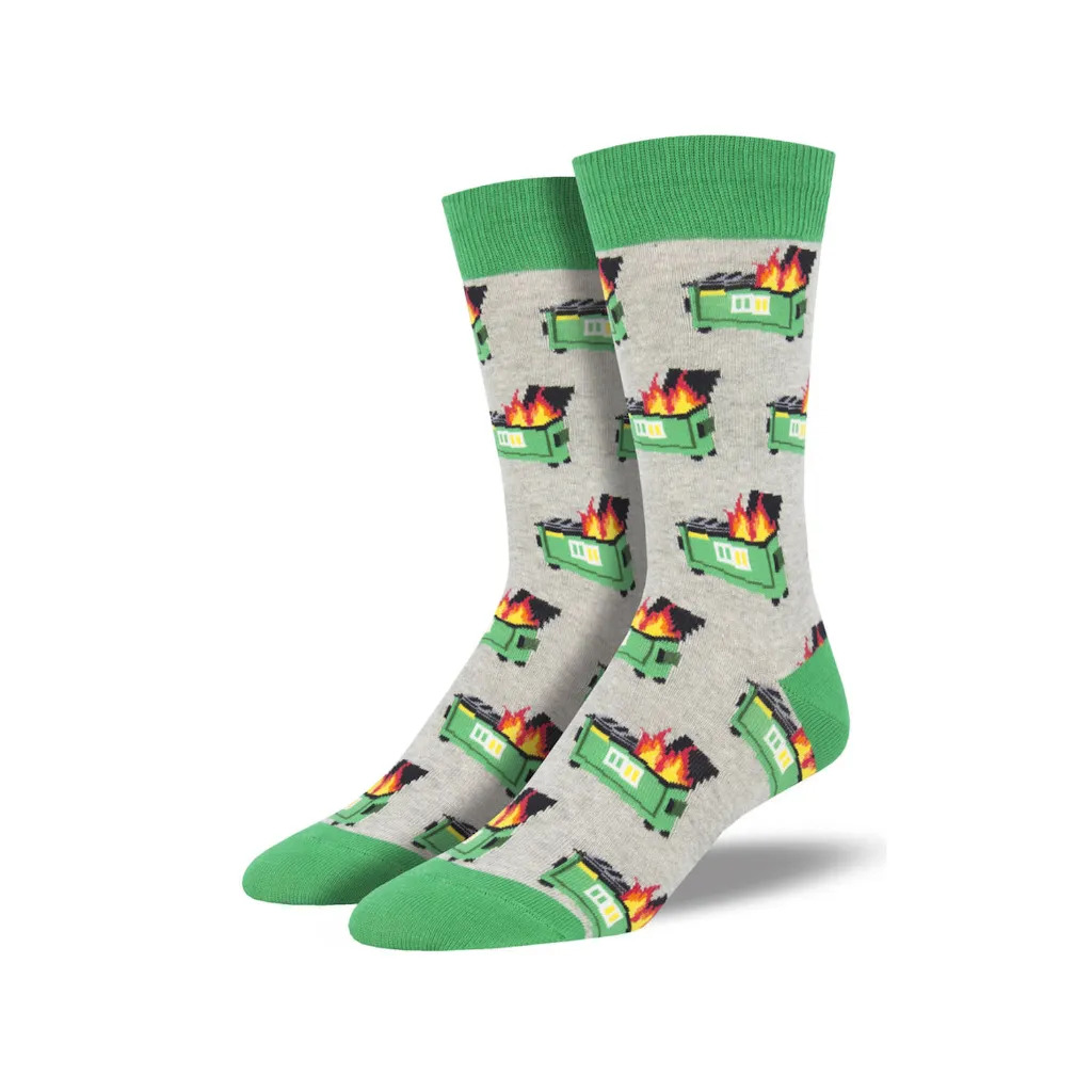 Dumpster Fire Crew Socks - Unisex