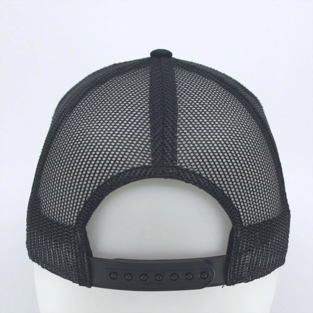 Embroidered Vintage Cars Cotton Flat Brim Mesh Snapback Trucker Baseball Cap