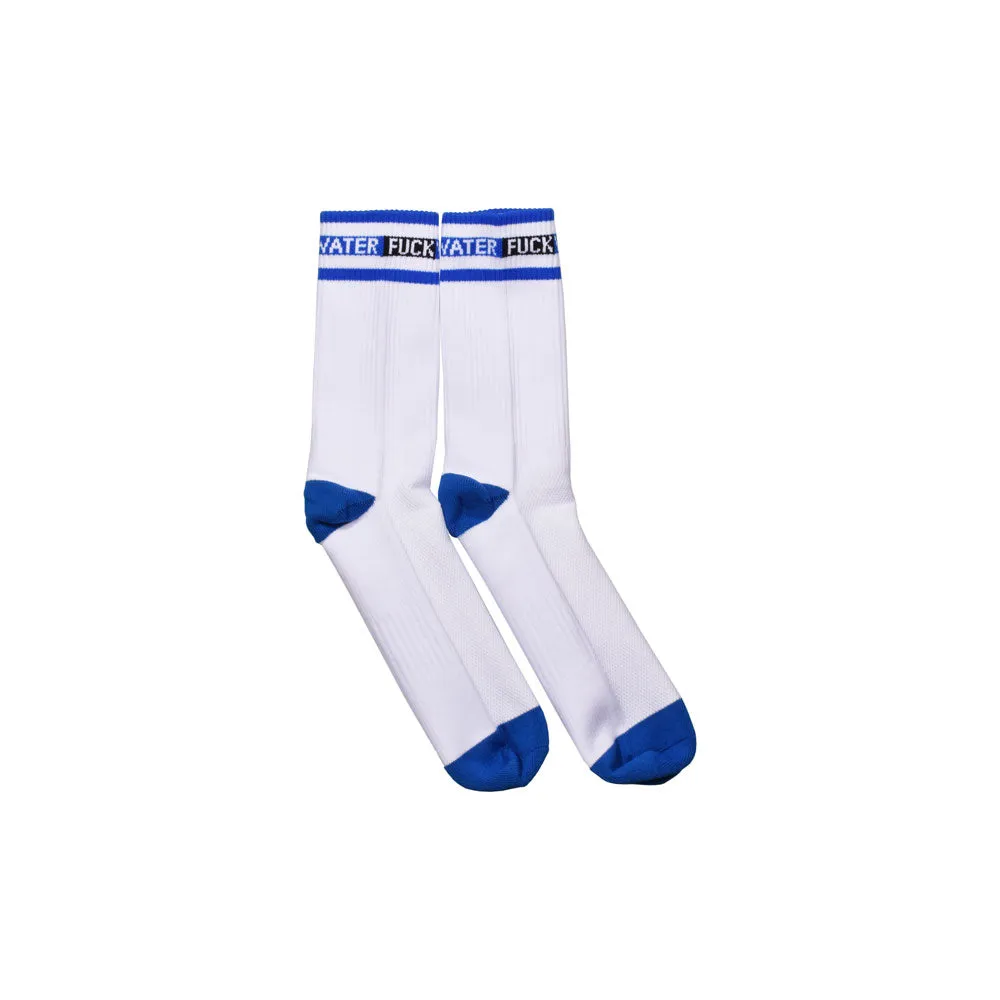 Fuck Water Logo Socks WHITE