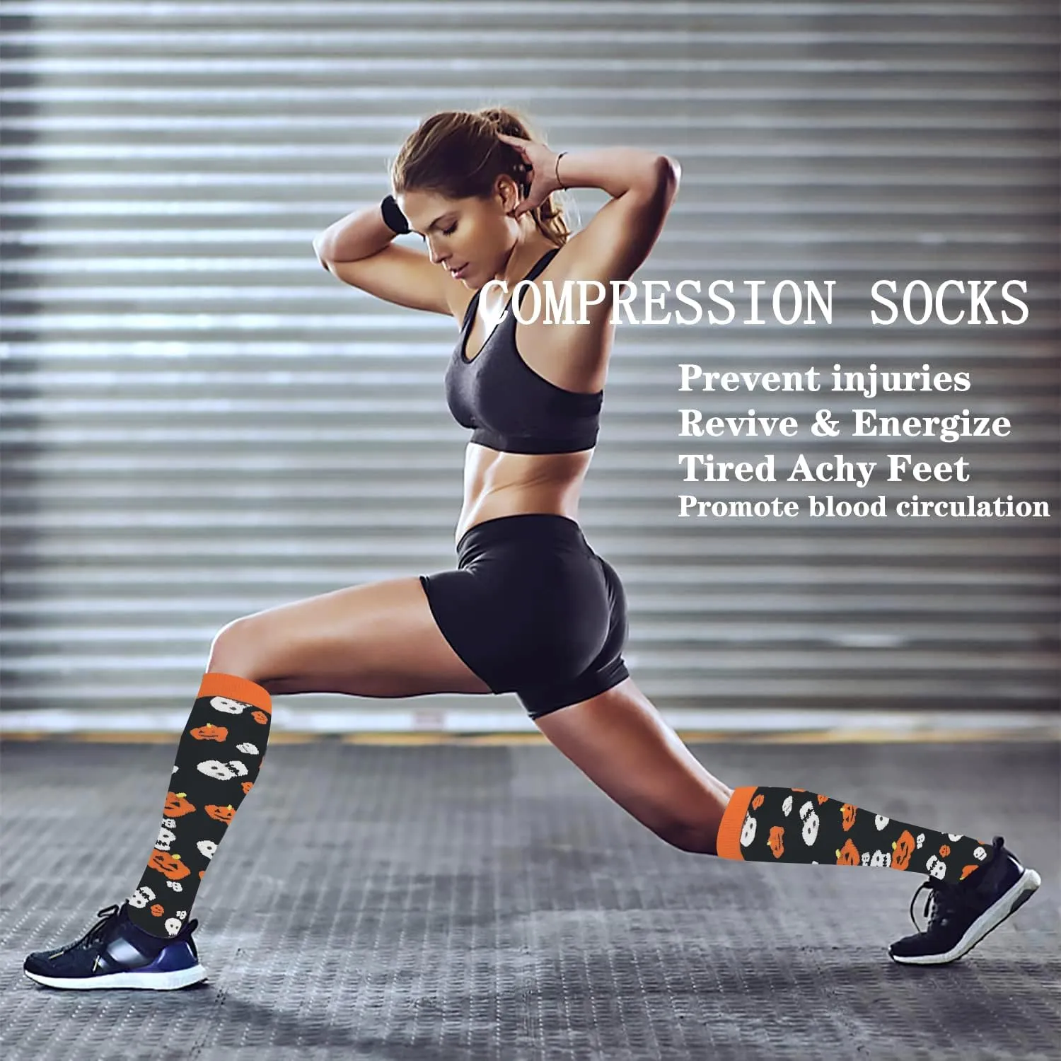 FuelMeFoot Compression Socks For Women Men - Graduated Support Knee High Socks For Nurses, Travel, Athletic