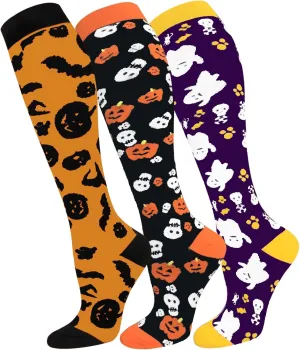 FuelMeFoot Compression Socks For Women Men - Graduated Support Knee High Socks For Nurses, Travel, Athletic