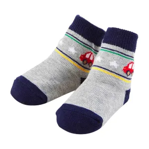 GRAY/NAVY CAR SOCKS BY MUD PIE