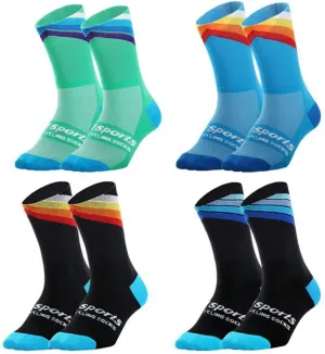 GuaziV Cycling Socks for Men & WomenColorful Compression Hiking Socks Running Socks for Travelling, Walking, Climbing