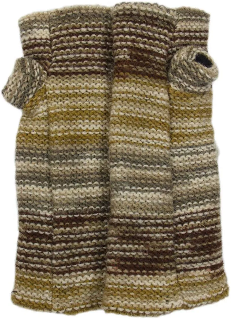 Hand Knit 100% Wool Fleece Lined Hand Warmer/Glove