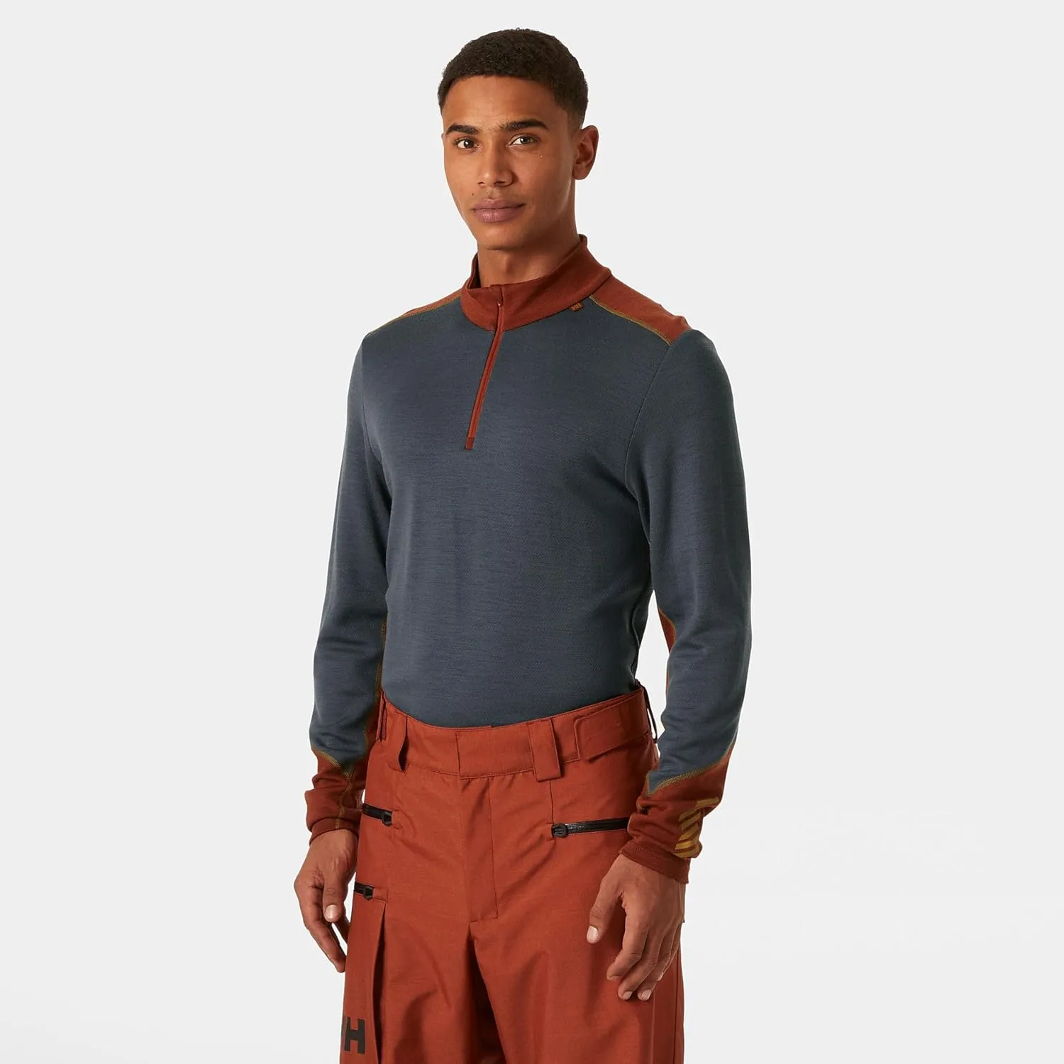Helly-Hansen LIFA Merino Midweight Half-Zip Base Layer for Men - Performance Wicking Interior