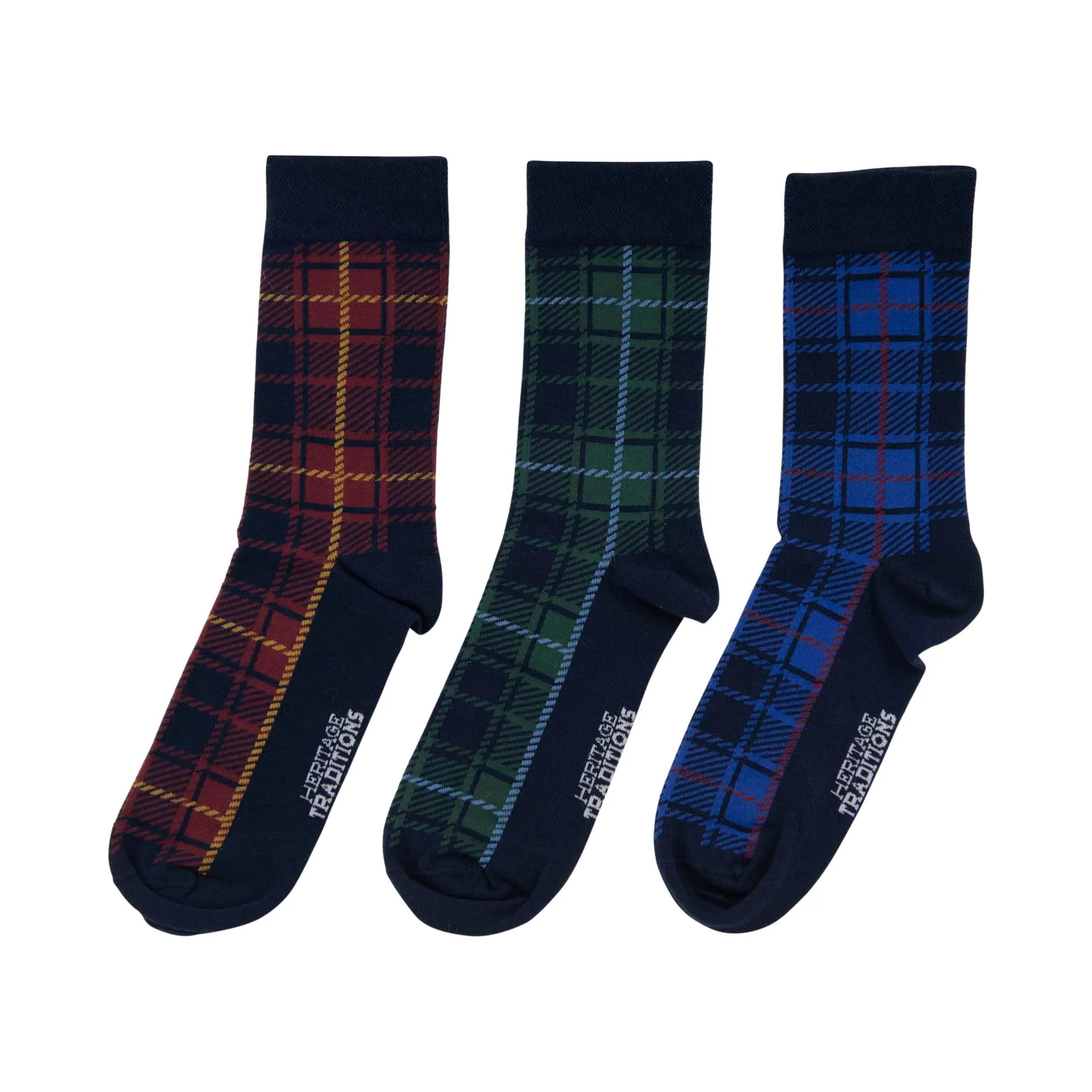Heritage 3 Pack Socks Union Jack/Tartan