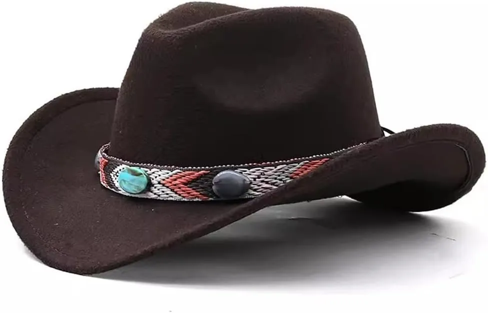 Jazz Cap Decorative Cowboy Hat Jazz Hat Travel Photo Cap Fedora Hat for Women and Men