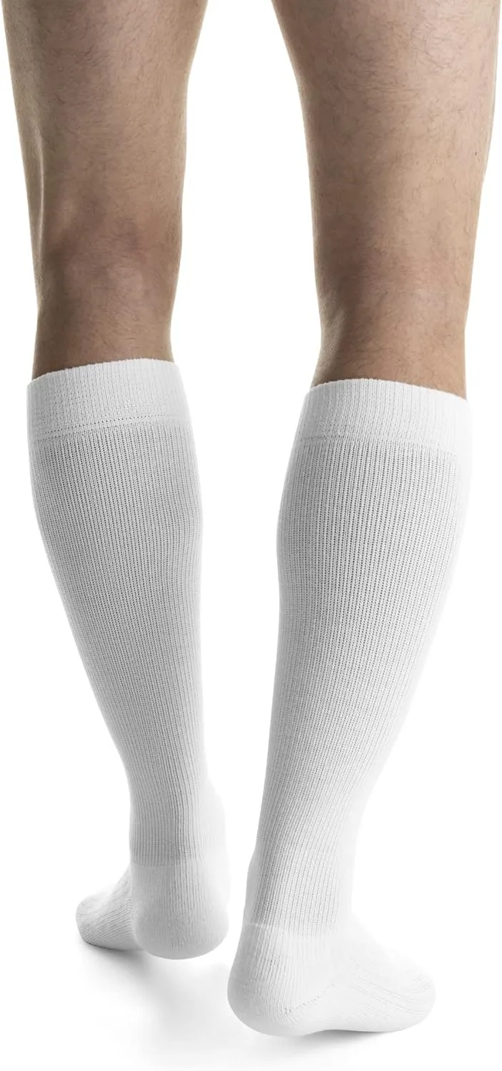 JOBST ActiveWear 20-30mmHg Compression Socks Knee High, Closed Toe, Cool White, X-Large