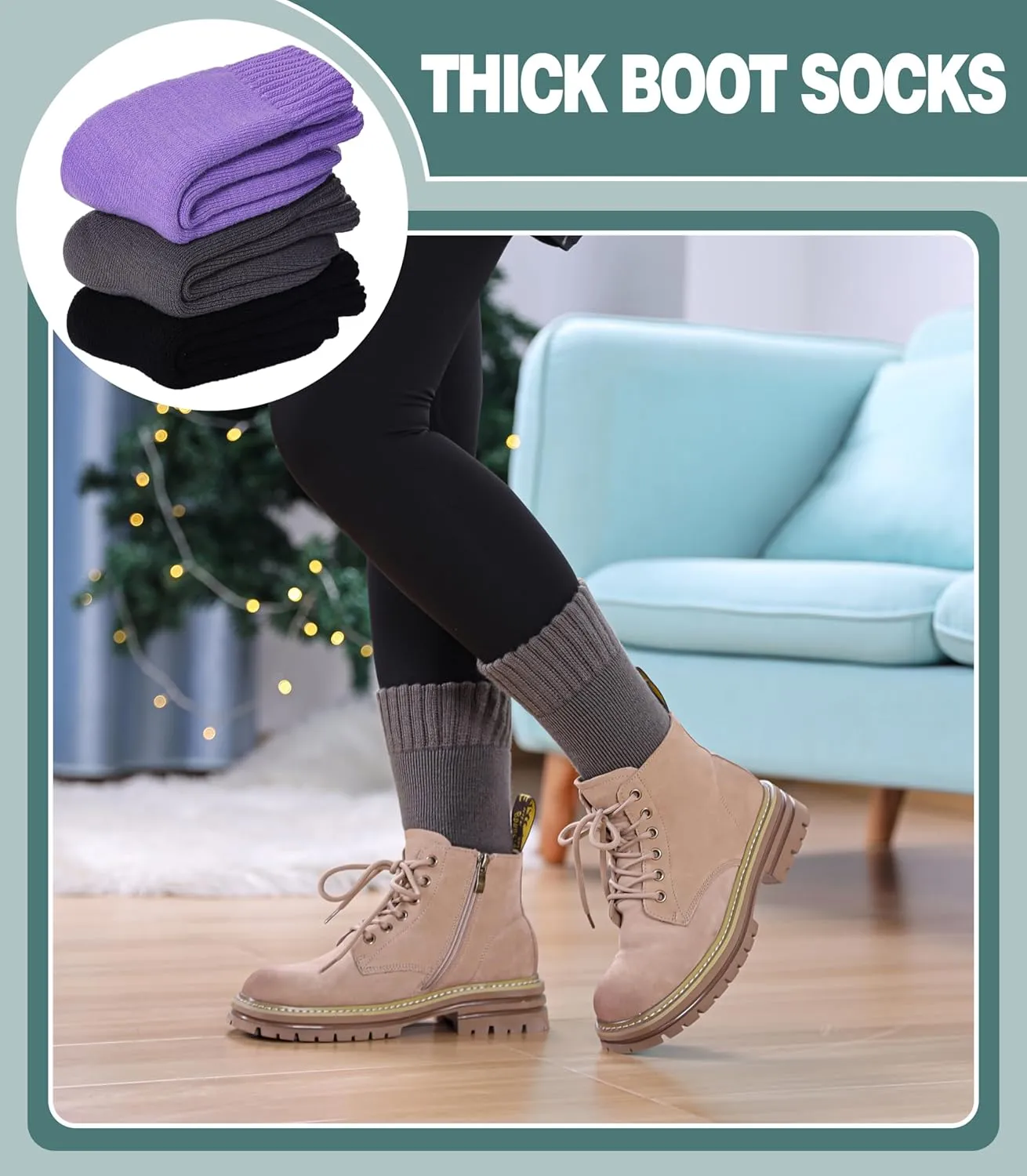 LANLEO Women Men Thermal Socks Warm Winter Extra Thick Insulated Heated Ski Crew Boot Socks for Cold Weather