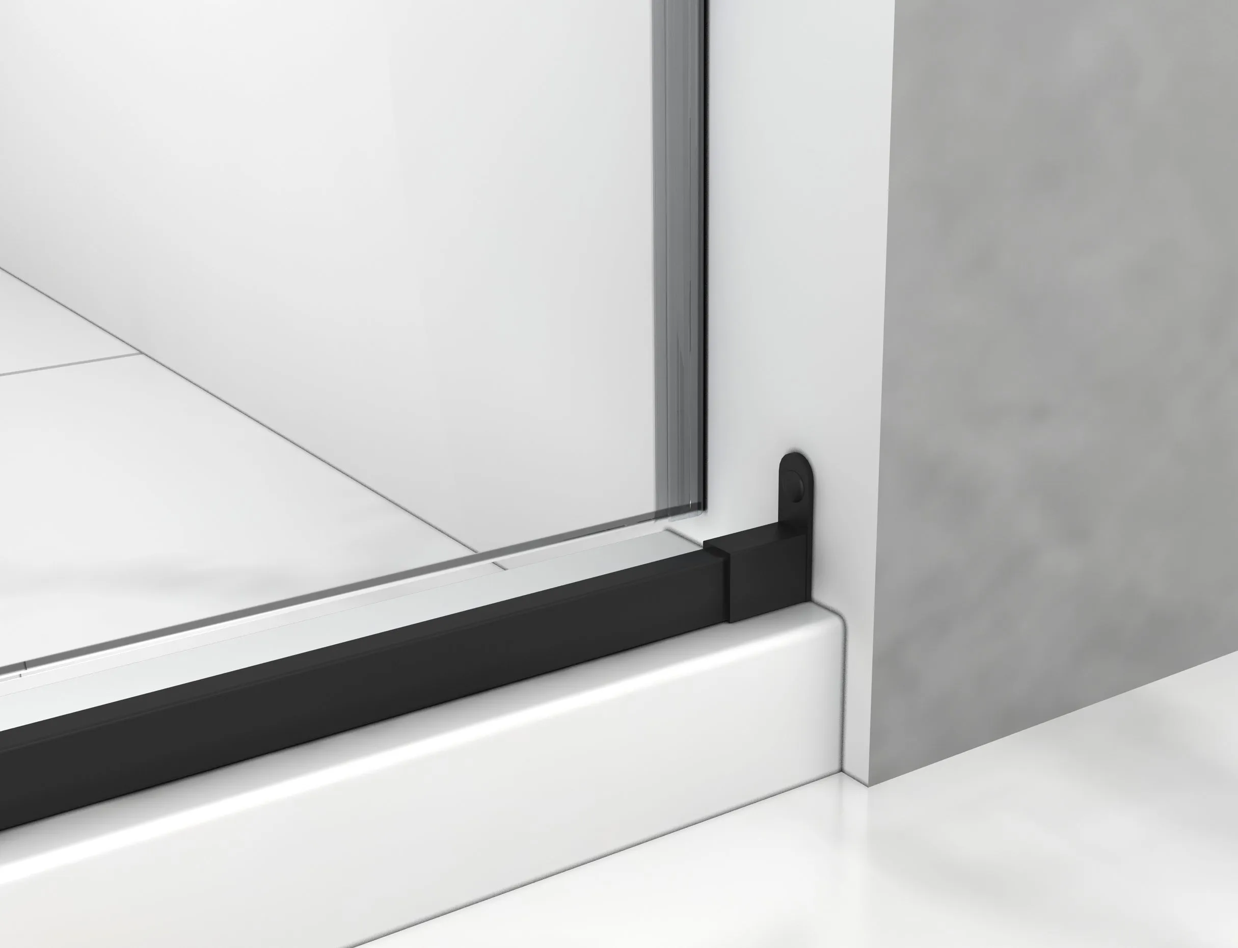 Legion 60 x 75 in. Frameless Sliding Shower Door with Black Hardware
