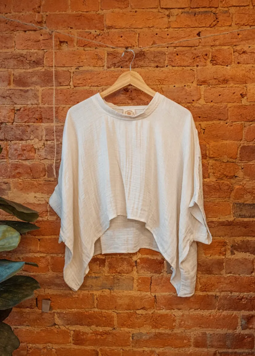 Lola Bamboo, Organic Cotton Top (Natural)
