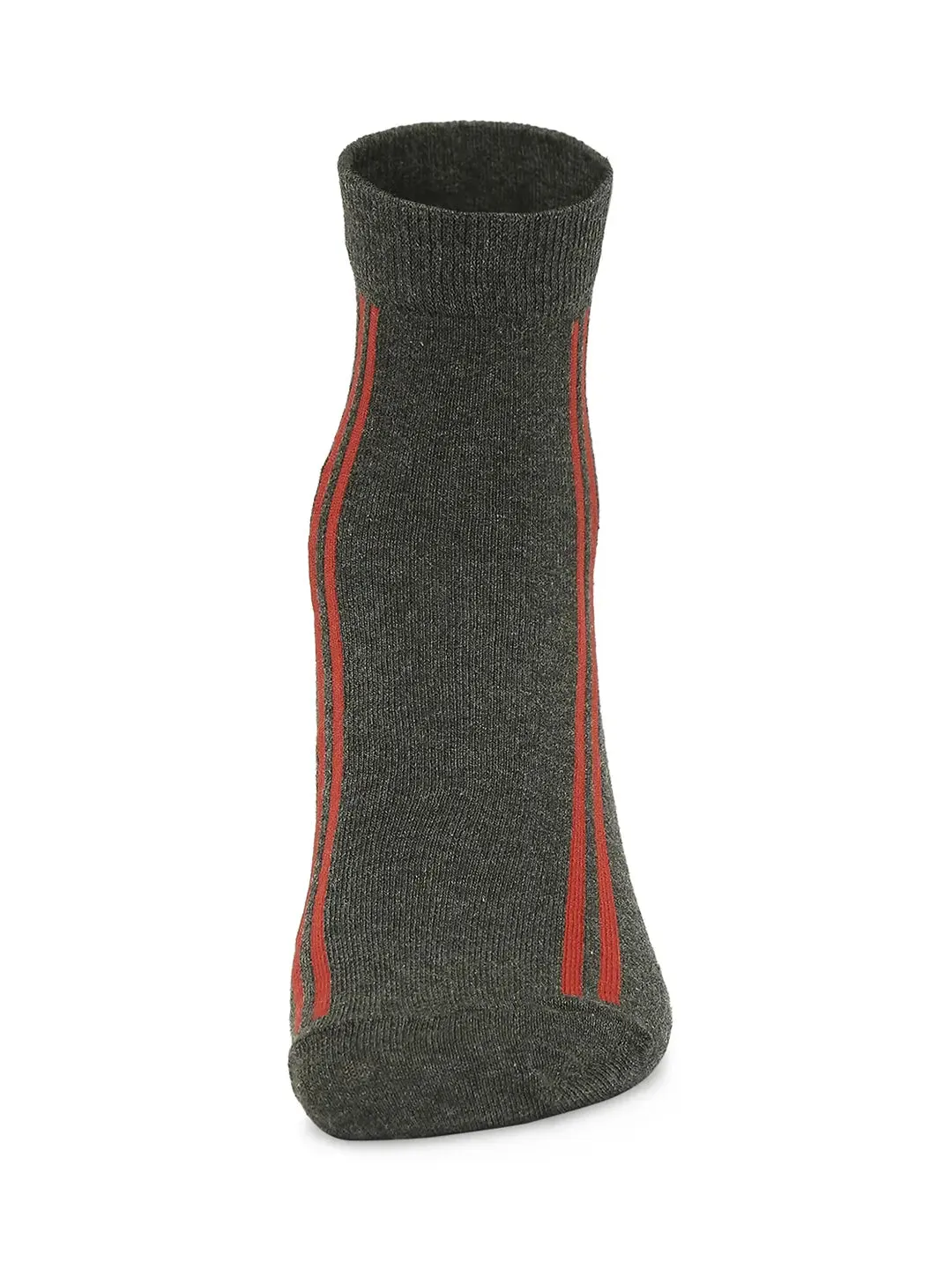 Men Premium Maroon & Anthra Melange Ankle Length Socks - Pack Of 2- Underjeans By Spykar
