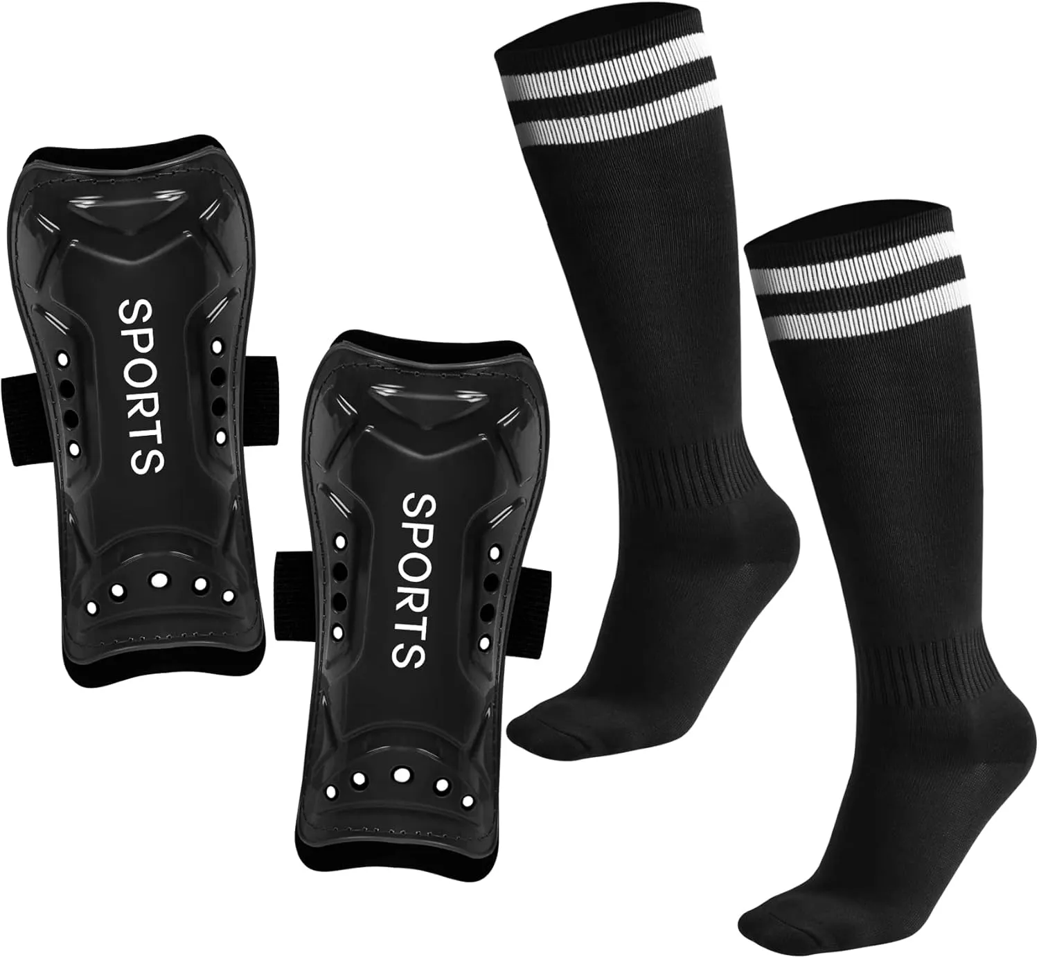Soccer Shin Guards, Youth Soccer Shin Pads, Breathable and Lightweight Child Calf Protective Gear Soccer Equipment for 3-15 Years Old Boys Girls Toddler Kids Teenagers