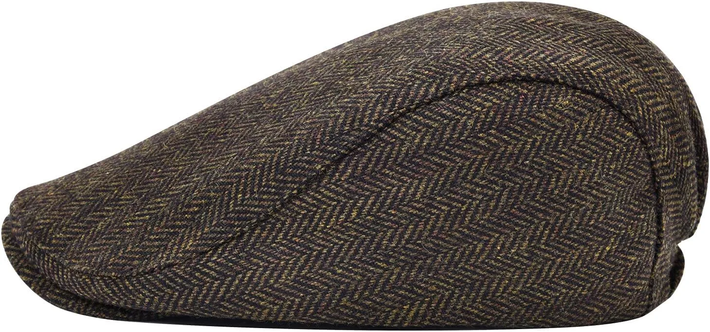 STARANCE Men's Flat Cap Wool Tweed Driving Irish Newsboy Hat