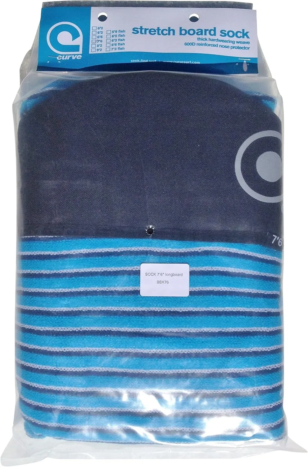 Stretch Surfboard/Longboard Sock Cover - Round Nose Sizes 6'10 up to 9'6 - up to 23" wide [CHOOSE COLOR]