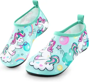 Sunnywoo Water Shoes for Kids Girls BoysToddler Kids Swim Water Shoes Quick Dry Non-Slip Water Skin Barefoot Sports Shoes Aqua Socks for Beach Outdoor Sports
