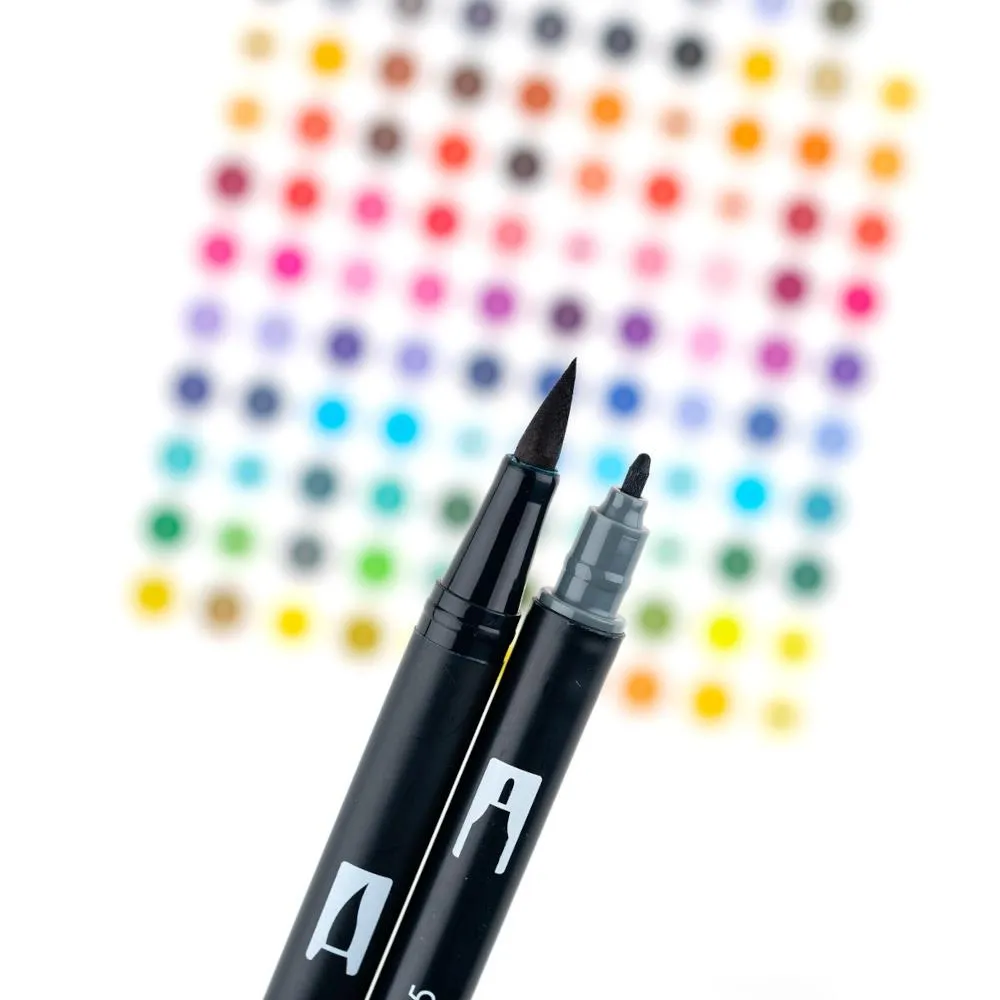 Tombow Dual Brush Pen Set 10pk Greyscale