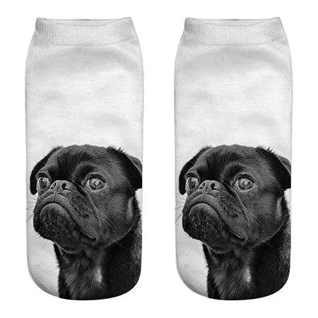 Unisex Cotton Ankle 3D Print Dogs Pattern Design Socks