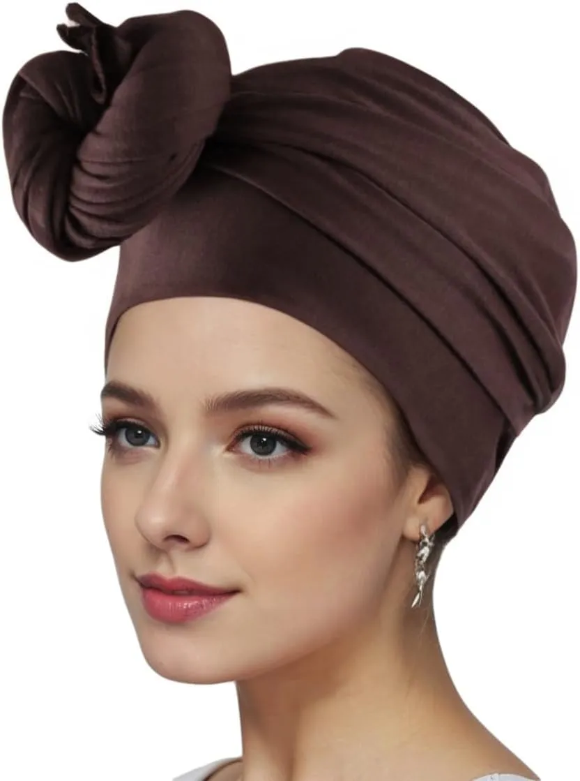 vabovin Head Wraps for Black Women Stretch Jersey Knit Turban Headwrap Solid Color Headscarf Headband Shawl