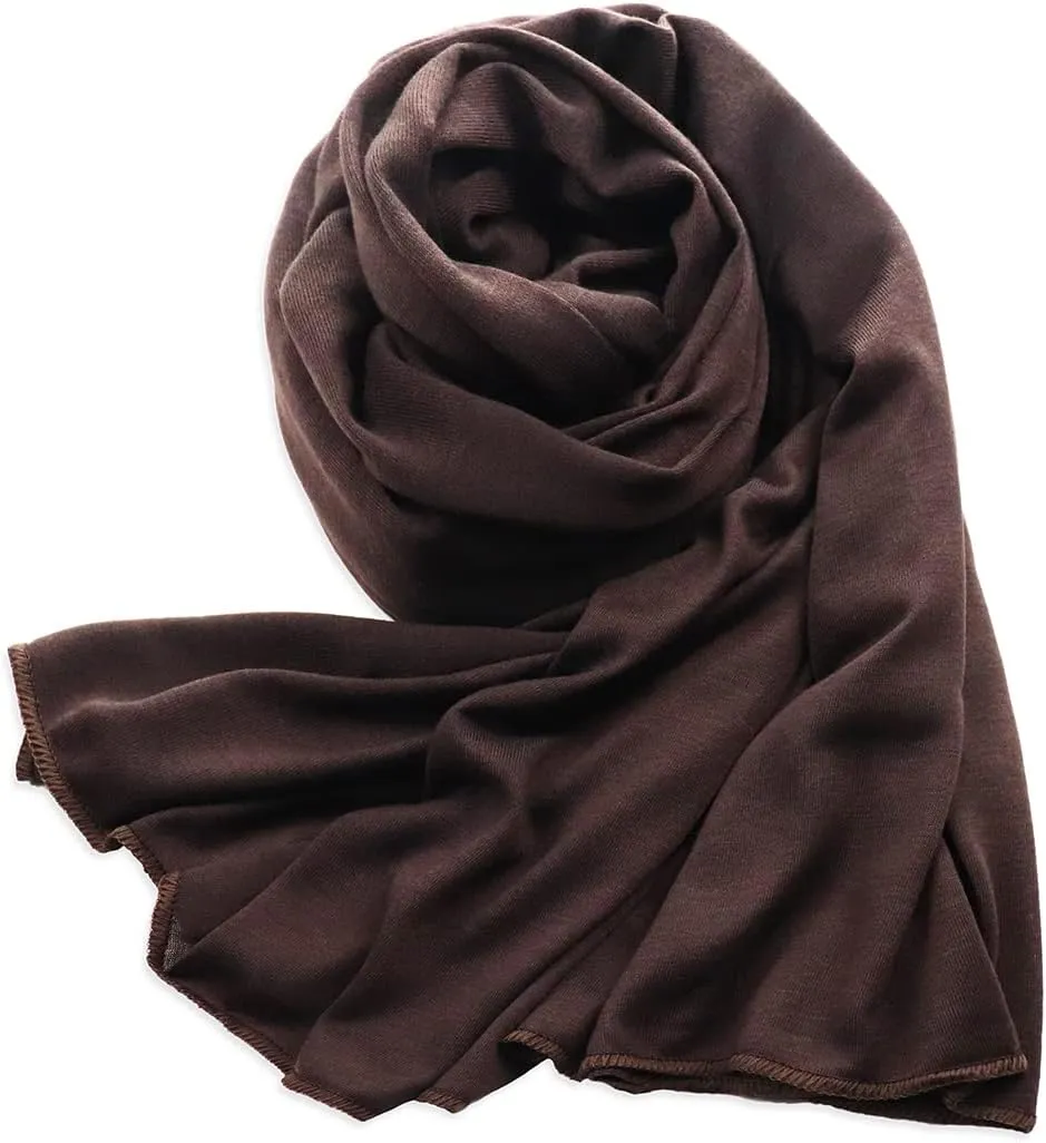 vabovin Head Wraps for Black Women Stretch Jersey Knit Turban Headwrap Solid Color Headscarf Headband Shawl