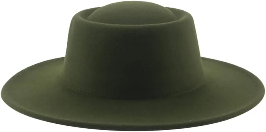 Vsadsau Women Men Fedora Hats Big Brim Hats Winter Autumn Felted Formal Dress Church Panama Hats