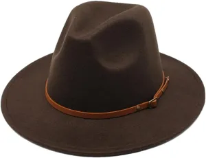 Women's Big Brimmed Fedora Hat Men and Women Panama Jazz Hat Panama Cap 2 56-58cm