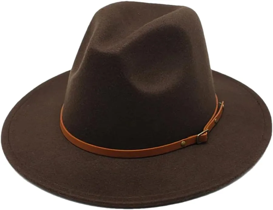 Women's Big Brimmed Fedora Hat Men and Women Panama Jazz Hat Panama Cap 2 56-58cm